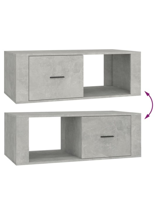 Konferenční stolek betonově šedý 100x50,5x35cm kompozitní dřevo