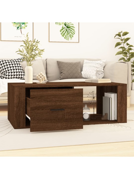 Konferenční stolek hnědý dub 100x50,5x35 cm kompozitní dřevo