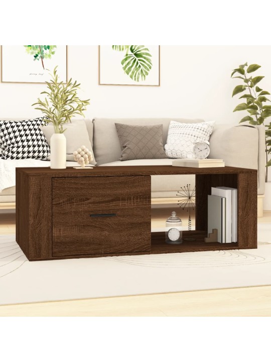 Konferenční stolek hnědý dub 100x50,5x35 cm kompozitní dřevo