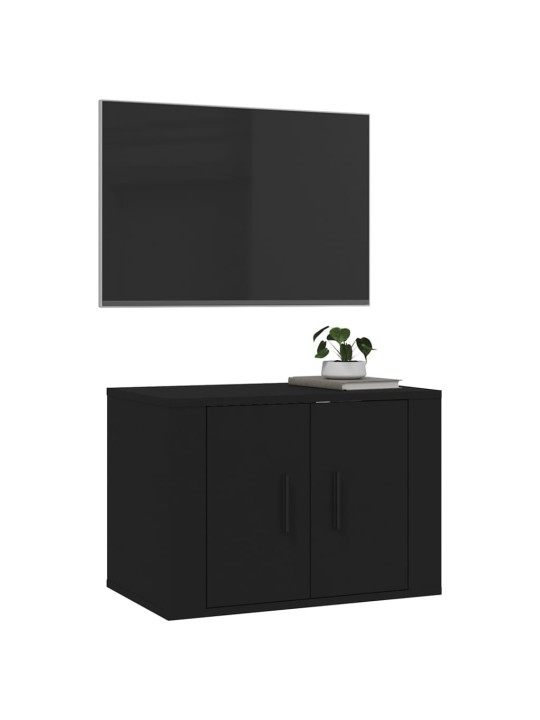 Nástěnná TV skříňka černá 57 x 34,5 x 40 cm