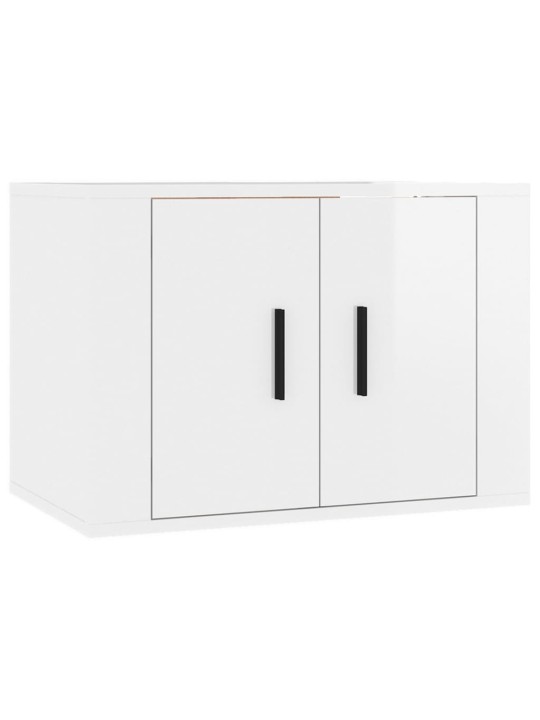Nástěnná TV skříňka bílá s vysokým leskem 57 x 34,5 x 40 cm