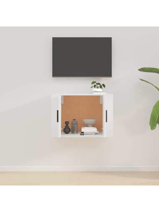 Nástěnná TV skříňka bílá s vysokým leskem 57 x 34,5 x 40 cm