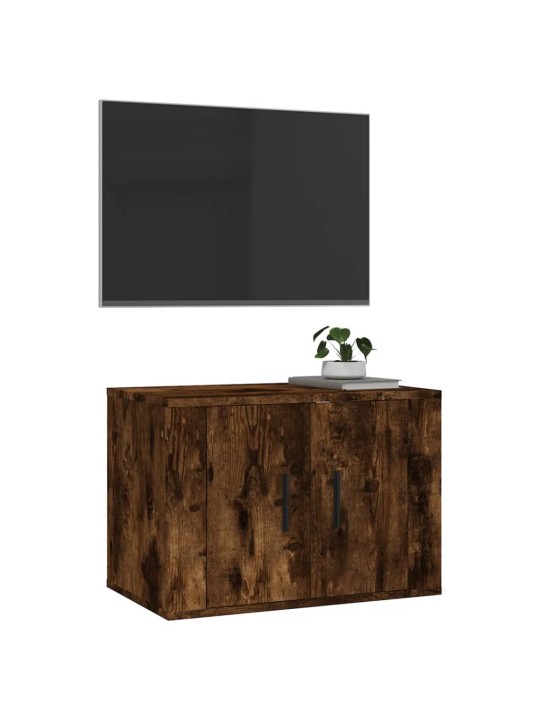 Nástěnná TV skříňka kouřový dub 57 x 34,5 x 40 cm