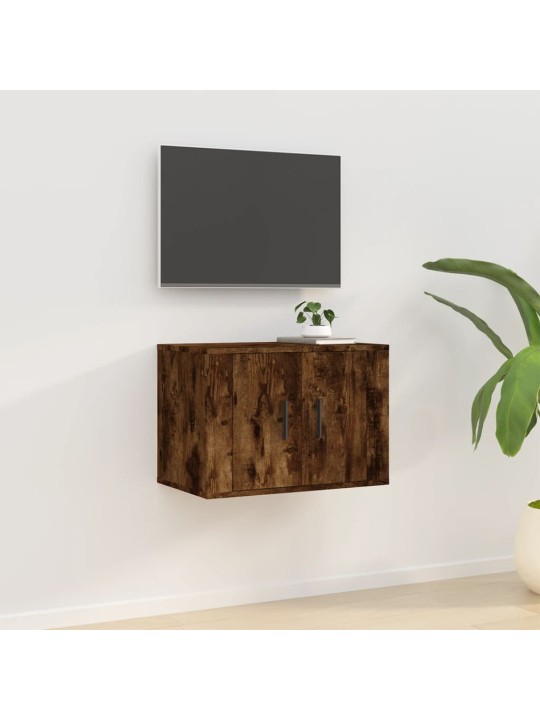 Nástěnná TV skříňka kouřový dub 57 x 34,5 x 40 cm