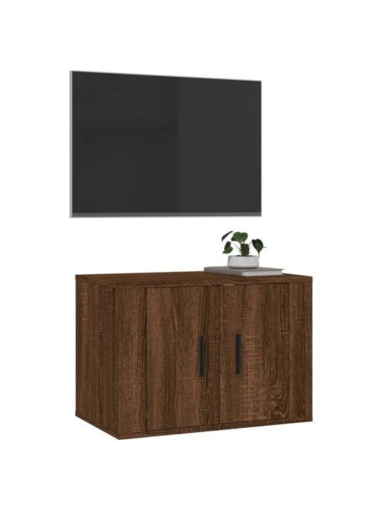 Nástěnná TV skříňka hnědý dub 57 x 34,5 x 40 cm