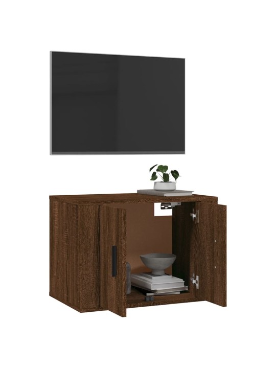 Nástěnná TV skříňka hnědý dub 57 x 34,5 x 40 cm