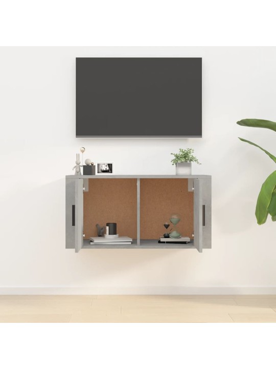 Nástěnná TV skříňka betonově šedá 80 x 34,5 x 40 cm