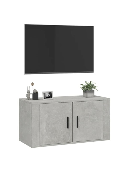 Nástěnná TV skříňka betonově šedá 80 x 34,5 x 40 cm