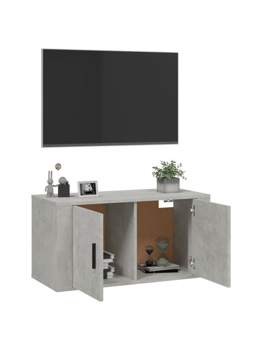 Nástěnná TV skříňka betonově šedá 80 x 34,5 x 40 cm