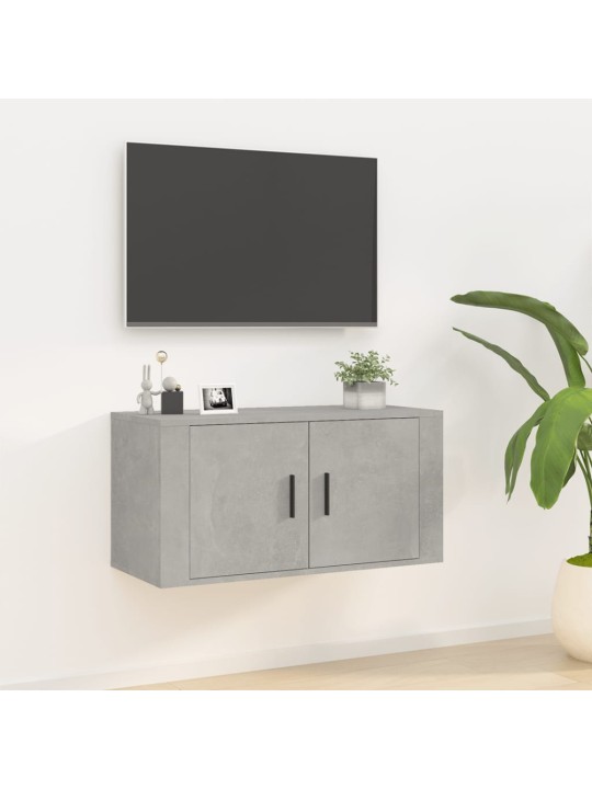 Nástěnná TV skříňka betonově šedá 80 x 34,5 x 40 cm