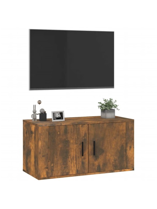Nástěnná TV skříňka kouřový dub 80 x 34,5 x 40 cm
