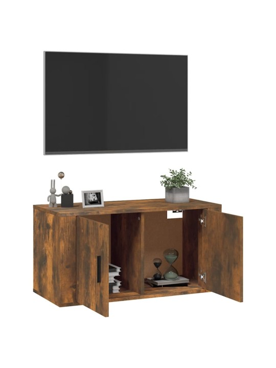 Nástěnná TV skříňka kouřový dub 80 x 34,5 x 40 cm