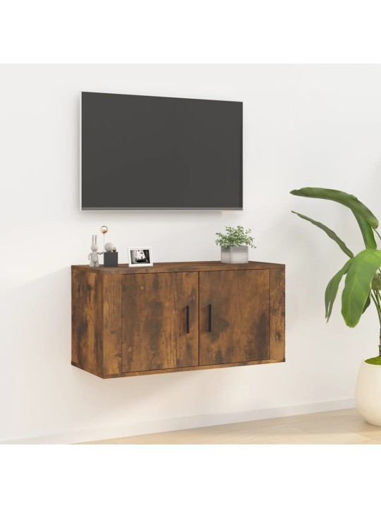 Nástěnná TV skříňka kouřový dub 80 x 34,5 x 40 cm