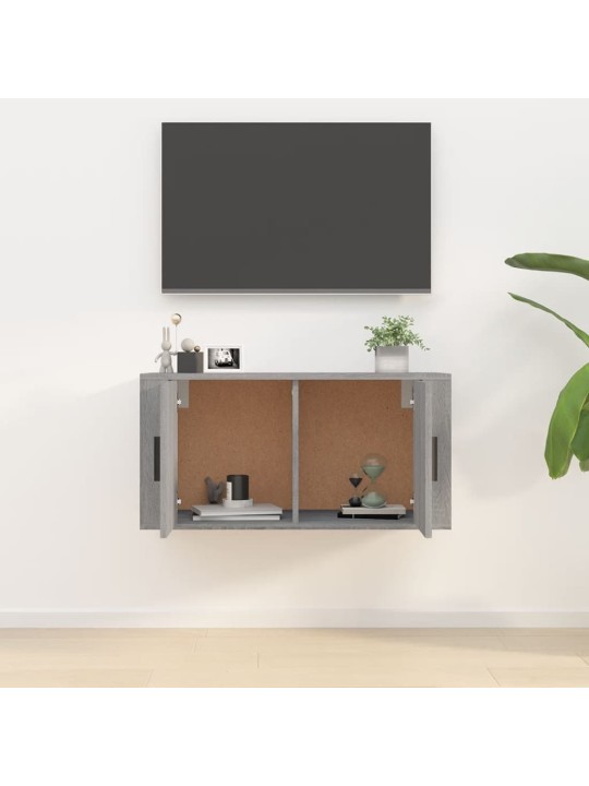 Nástěnná TV skříňka šedá sonoma 80x34,5x40 cm