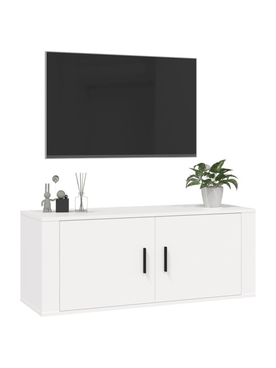 Nástěnná TV skříňka bílá 100x34,5x40 cm