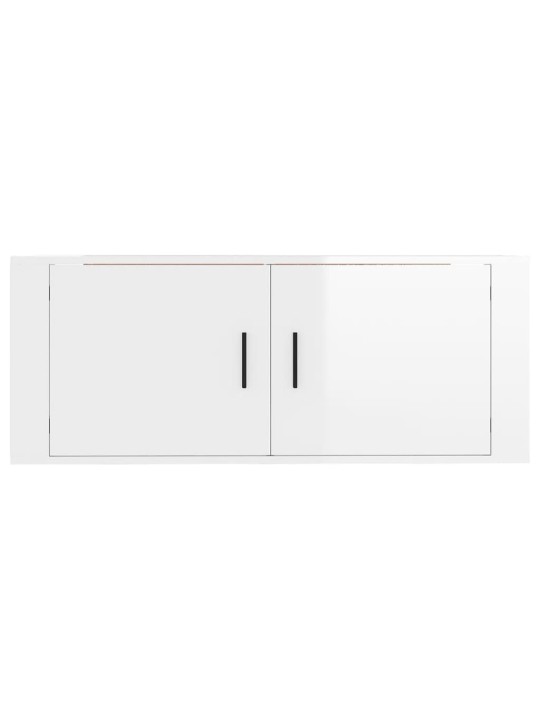 Nástěnná TV skříňka bílá s vysokým leskem 100x34,5x40 cm