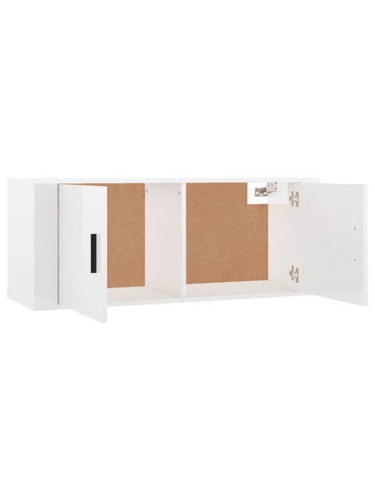 Nástěnná TV skříňka bílá s vysokým leskem 100x34,5x40 cm