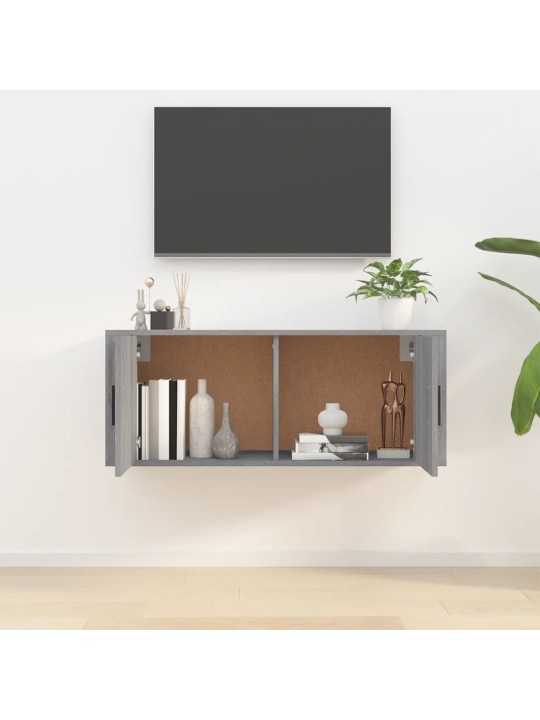 Nástěnná TV skříňka šedá sonoma 100 x 34,5 x 40 cm