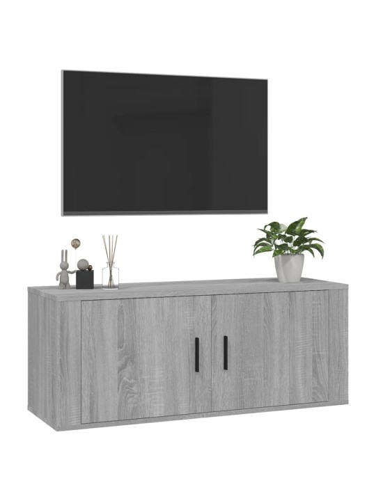 Nástěnná TV skříňka šedá sonoma 100 x 34,5 x 40 cm