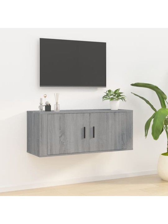 Nástěnná TV skříňka šedá sonoma 100 x 34,5 x 40 cm