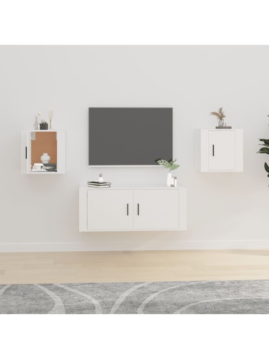 Nástěnné TV skříňky 2 ks bílé 40 x 34,5 x 40 cm