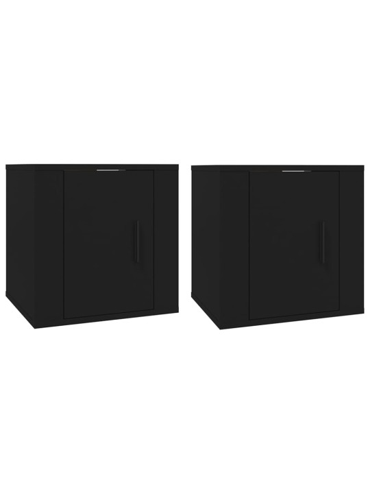 Nástěnné TV skříňky 2 ks černé 40 x 34,5 x 40 cm