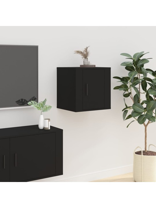 Nástěnné TV skříňky 2 ks černé 40 x 34,5 x 40 cm