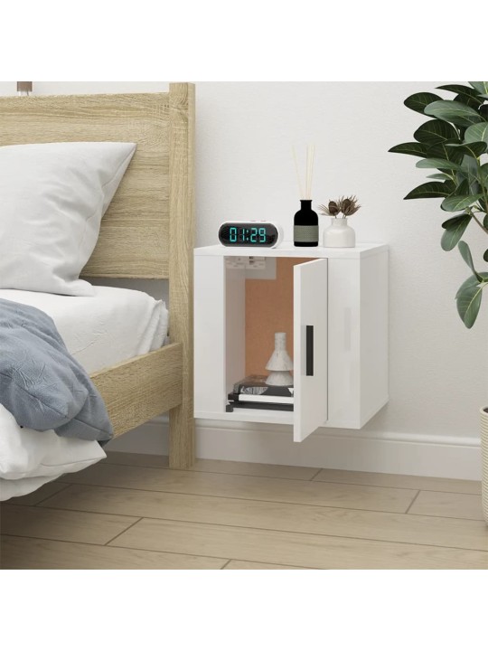Nástěnná TV skříňka bílá s vysokým leskem 40 x 34,5 x 40 cm