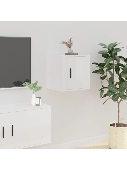 Nástěnná TV skříňka bílá s vysokým leskem 40 x 34,5 x 40 cm