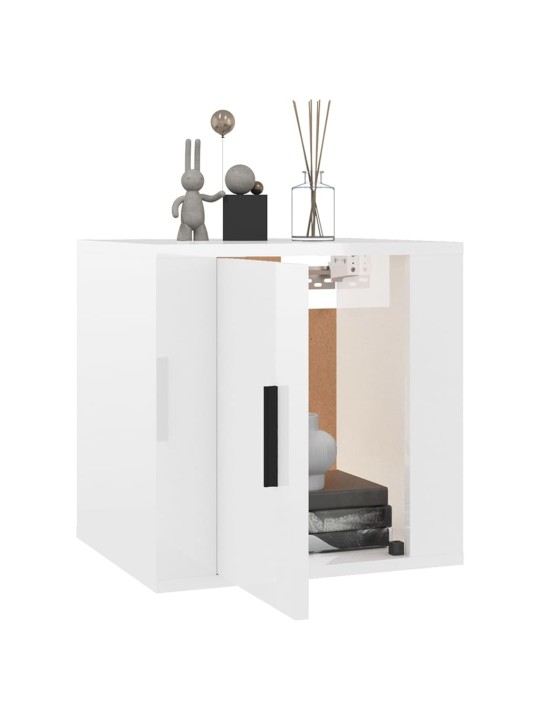 Nástěnné TV skříňky 2 ks bílé s vysokým leskem 40x34,5x40 cm