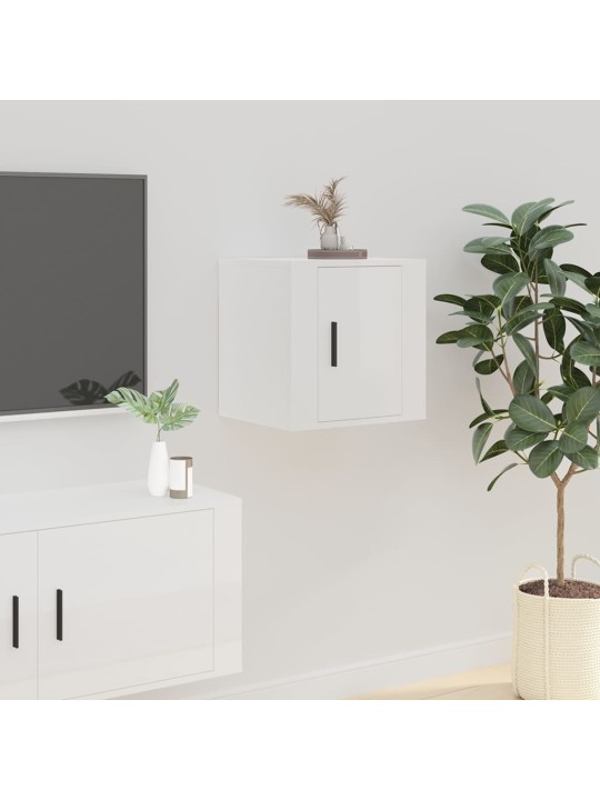 Nástěnné TV skříňky 2 ks bílé s vysokým leskem 40x34,5x40 cm