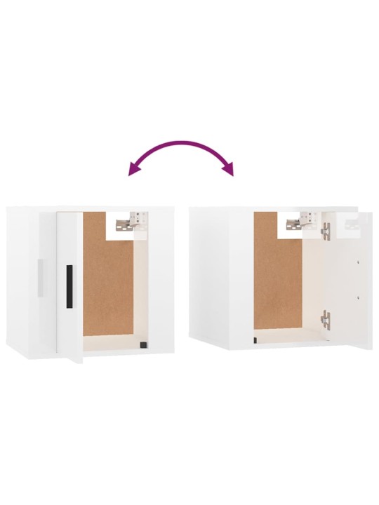 Nástěnné TV skříňky 2 ks bílé s vysokým leskem 40x34,5x40 cm