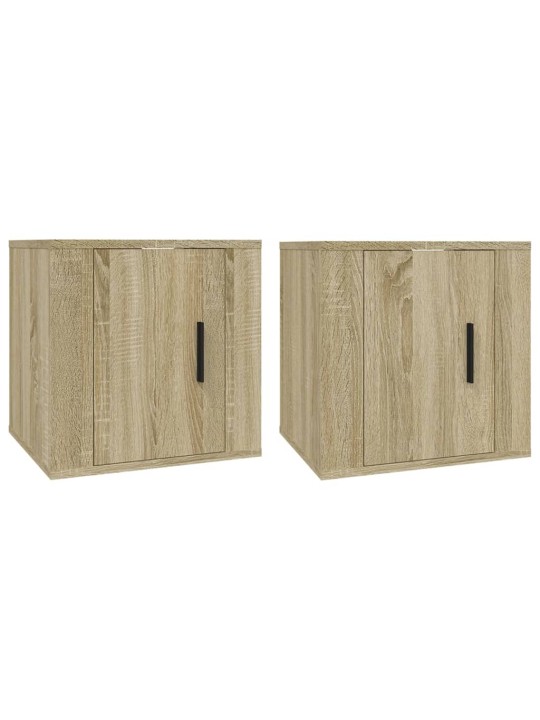 Nástěnné TV skříňky 2 ks dub sonoma 40 x 34,5 x 40 cm