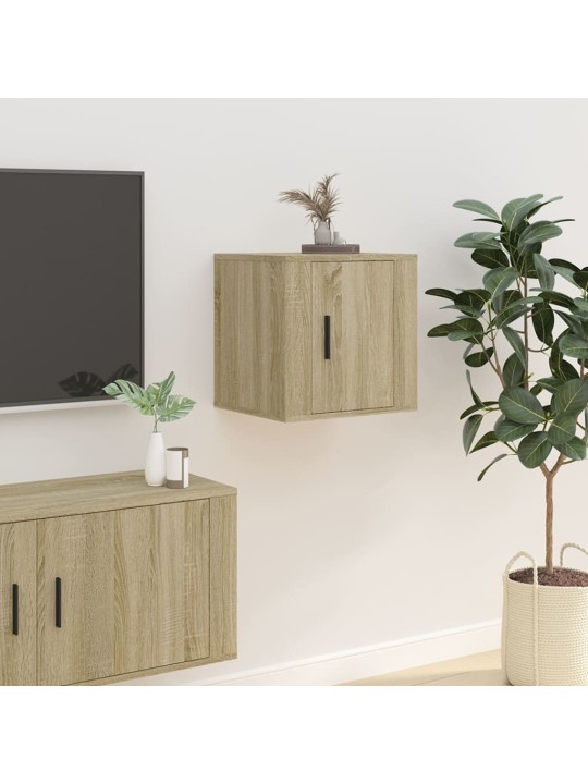Nástěnné TV skříňky 2 ks dub sonoma 40 x 34,5 x 40 cm