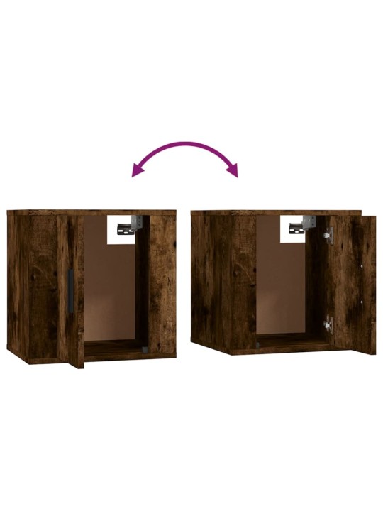 Nástěnné TV skříňky 2 ks kouřový dub 40 x 34,5 x 40 cm