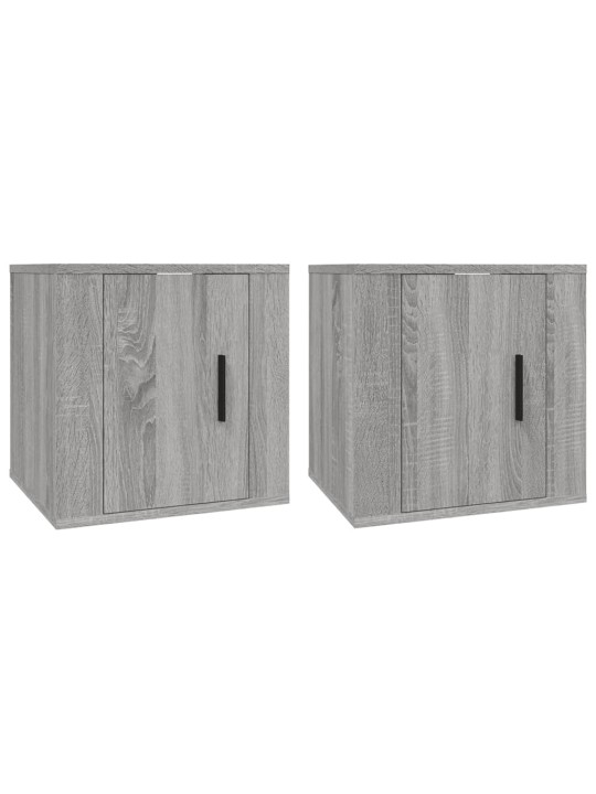 Nástěnné TV skříňky 2 ks šedé sonoma 40 x 34,5 x 40 cm
