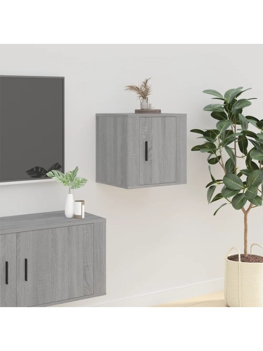 Nástěnné TV skříňky 2 ks šedé sonoma 40 x 34,5 x 40 cm