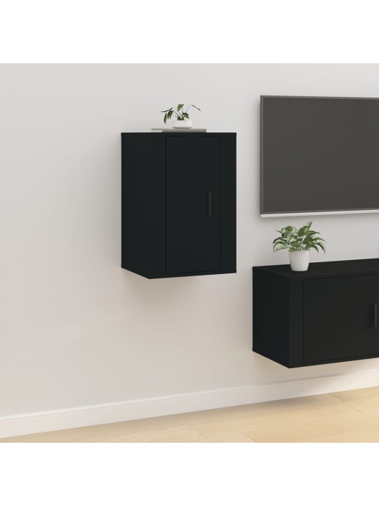 Nástěnné TV skříňky 2 ks černé 40 x 34,5 x 60 cm