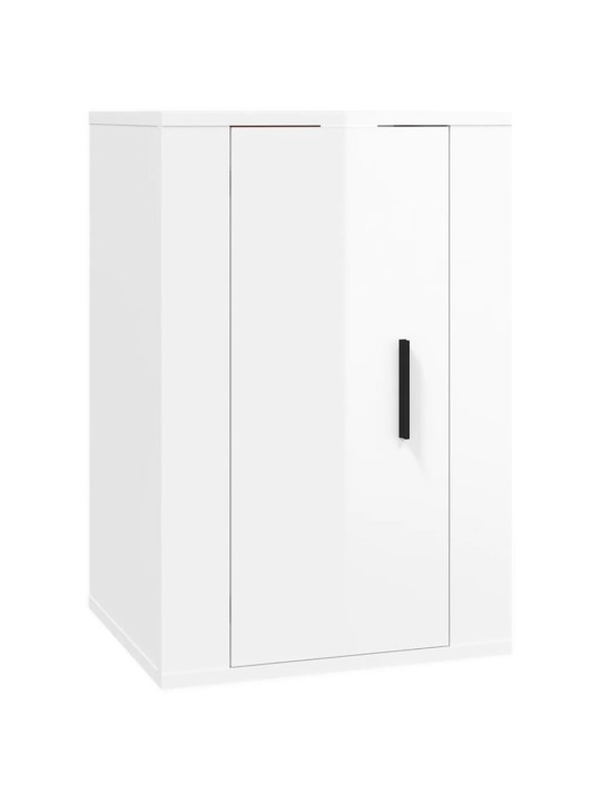 Nástěnná TV skříňka bílá s vysokým leskem 40 x 34,5 x 60 cm