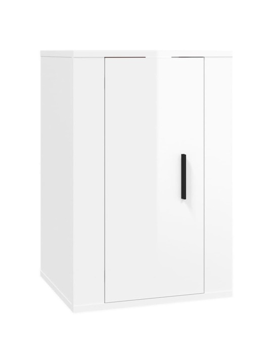Nástěnné TV skříňky 2 ks bílé s vysokým leskem 40x34,5x60 cm