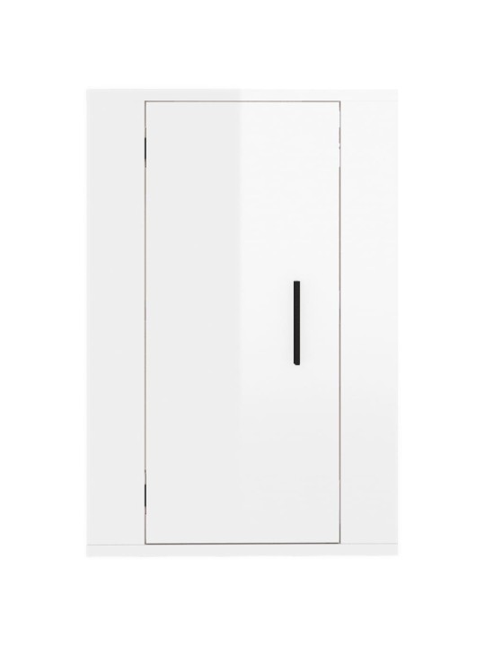 Nástěnné TV skříňky 2 ks bílé s vysokým leskem 40x34,5x60 cm