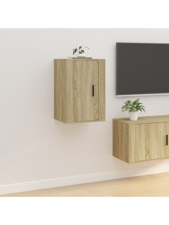 Nástěnné TV skříňky 2 ks dub sonoma 40 x 34,5 x 60 cm