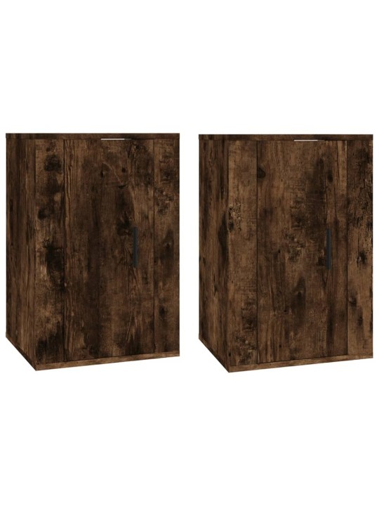 Nástěnné TV skříňky 2 ks kouřový dub 40 x 34,5 x 60 cm