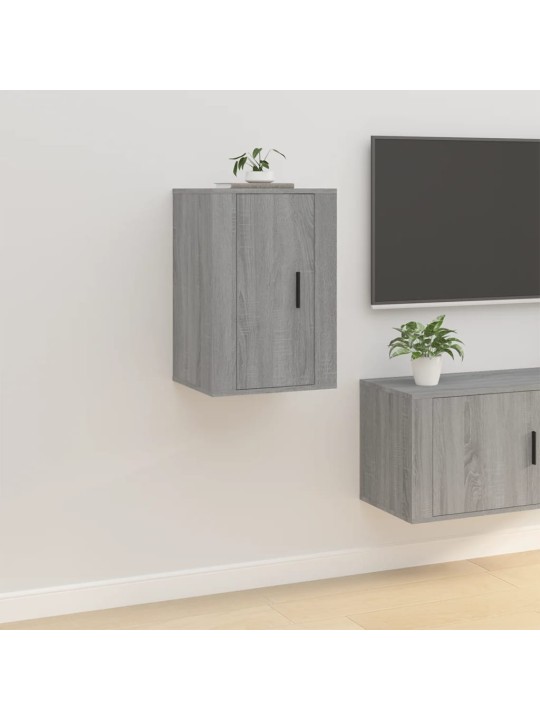Nástěnné TV skříňky 2 ks šedé sonoma 40 x 34,5 x 60 cm