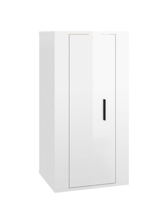 Nástěnná TV skříňka bílá s vysokým leskem 40x34,5x80 cm