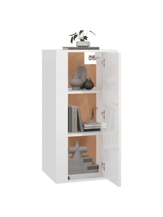 Nástěnná TV skříňka bílá s vysokým leskem 40x34,5x80 cm