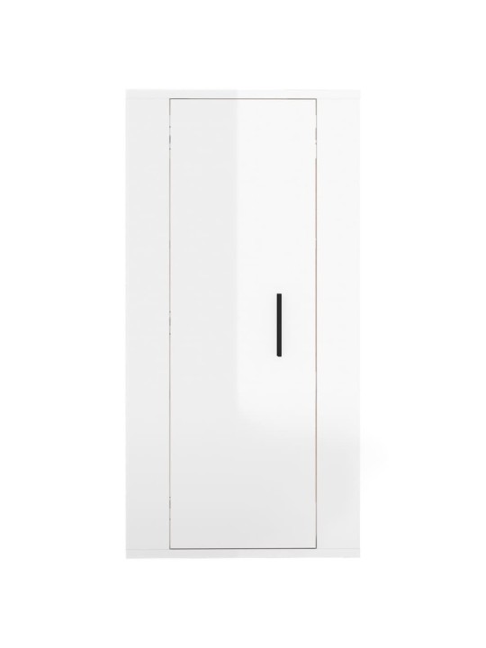 Nástěnná TV skříňka bílá s vysokým leskem 40x34,5x80 cm
