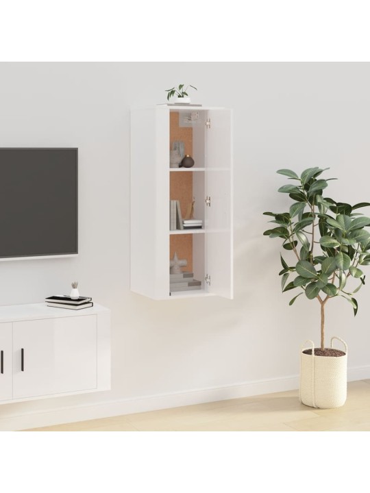 Nástěnná TV skříňka bílá s vysokým leskem 40x34,5x100 cm