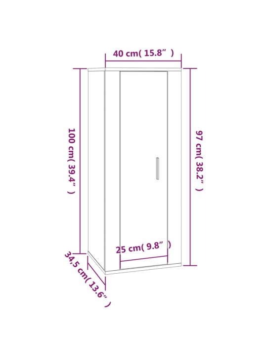 Nástěnná TV skříňka bílá s vysokým leskem 40x34,5x100 cm