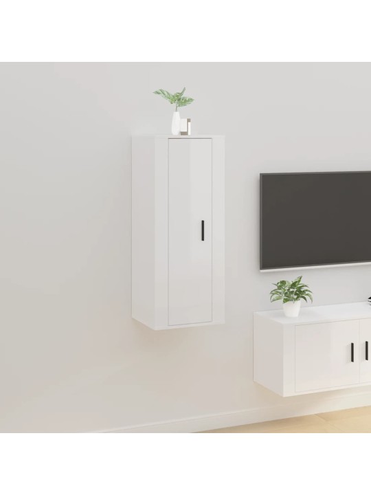 Nástěnná TV skříňka bílá s vysokým leskem 40x34,5x100 cm